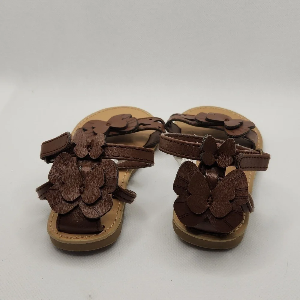 CRAZY 8 Brown Butterfly Thong Sandals Size 7